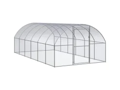 vidaXL Outdoor-Hühnerstall 3x6x2 m Verzinkter Stahl Modell 1