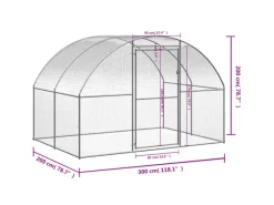 Sale vidaXL Outdoor-Hühnerstall 3x2x2 m Verzinkter Stahl