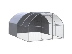Best vidaXL Outdoor-Hühnerstall 3x4x2 m Verzinkter Stahl