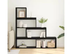 Sale vidaXL Raumteiler Bücherregal Schwarz Eichen-Optik 886274 Eiche Schwarz