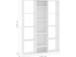Outlet vidaXL Raumteiler/Bücherregal Weiß 100x24x140 cm Holzwerkstoff