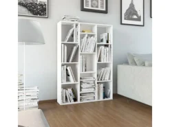 Outlet vidaXL Raumteiler/Bücherregal Weiß 100x24x140 cm Holzwerkstoff