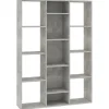Sale vidaXL Raumteiler/Bücherregal Betongrau 100x24x140 cm Holzwerkstoff