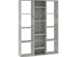 Sale vidaXL Raumteiler/Bücherregal Betongrau 100x24x140 cm Holzwerkstoff