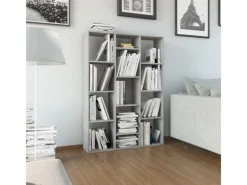 Sale vidaXL Raumteiler/Bücherregal Betongrau 100x24x140 cm Holzwerkstoff