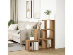vidaXL Raumteiler-Bücherregal 3 Etagen Artisan-Eiche 99x29x99 cm 857966