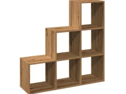vidaXL Raumteiler-Bücherregal 3 Etagen Artisan-Eiche 99x29x99 cm 857966