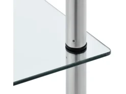 New vidaXL Regal mit 6 Ablagen Transparent 40x40x160 cm Hartglas