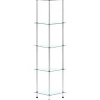 Clearance vidaXL Regal mit 5 Ablagen Transparent 30x30x130 cm Hartglas