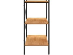 vidaXL Regal mit 3 Böden Schwarz und Eiche-Optik 80x40x92 cm