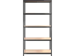 vidaXL Regale mit 5 Böden 2 Stk Stahl & Holzwerkstoff 152868 Anthrazit