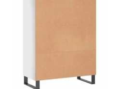 Hot vidaXL Regalschrank Hochglanz-Weiß 69,5x32,5x90 cm Holzwerkstoff 828390 Hochglanz Weiß