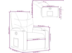 vidaXL Relaxsessel Dunkelgrau Stoff Modell 59