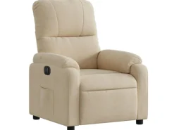 vidaXL Relaxsessel Elektrisch Creme Mikrofasergewebe Modell 4