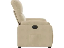 vidaXL Relaxsessel Elektrisch Creme Mikrofasergewebe Modell 4