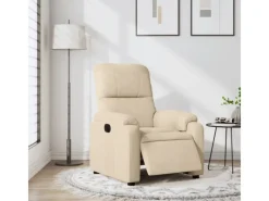 vidaXL Relaxsessel Elektrisch Creme Mikrofasergewebe Modell 4