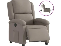 vidaXL Relaxsessel Elektrisch Taupe Stoff Modell 23