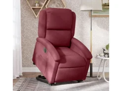 New vidaXL Relaxsessel mit Aufstehhilfe Elektrisch Weißrot Stoff Modell 7