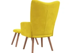 Hot vidaXL Relaxsessel mit Hocker Senfgelb Samt Modell 6