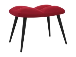 vidaXL Relaxsessel mit Hocker Weißrot Samt Modell 5