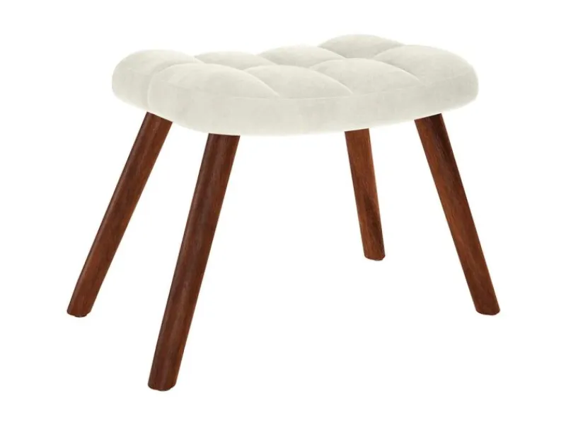 Clearance vidaXL Relaxsessel mit Hocker Samt 4016830 Creme