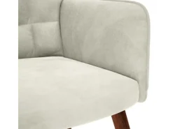 Clearance vidaXL Relaxsessel mit Hocker Samt 4016830 Creme