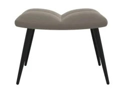 Sale vidaXL Relaxsessel mit Hocker Hellgrau Samt Modell 5