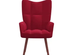 Discount vidaXL Relaxsessel Weißrot Samt Modell 8