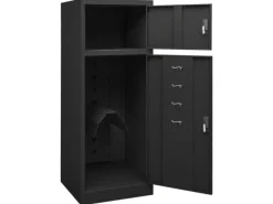vidaXL Sattelschrank Anthrazit 53x53x140 cm Stahl