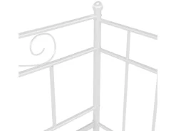 vidaXL Schlafsofa Bettgestell Weiß Metall 90x200 cm650988