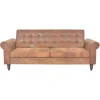 Hot vidaXL Schlafsofa mit Armlehnen Kunstleder braun