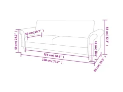 Hot vidaXL Schlafsofa mit Armlehnen Kunstleder braun