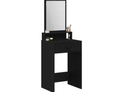 vidaXL Schminktisch mit Regal Schwarz Eichen-Optik 50 x 41 x 140 cm 865128