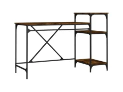 Hot vidaXL Schreibtisch mit Regal Räuchereiche 135x50x90 cm Holzwerkstoff 826711 Raucheiche