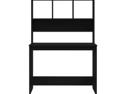 Outlet vidaXL Schreibtisch mit Regal 102x45x148 cm Holzwerkstoff 823001 Schwarz