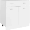 Outlet vidaXL Schubunterschrank Weiß 80x46x81,5 cm Holzwerkstoff