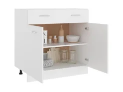 Outlet vidaXL Schubunterschrank Weiß 80x46x81,5 cm Holzwerkstoff