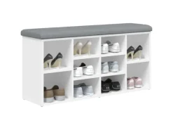 Online vidaXL Schuhbank Weiß 102x32x50 cm Holzwerkstoff