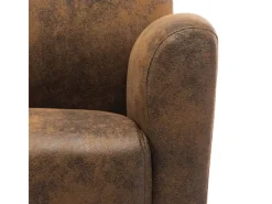 vidaXL Sessel Braun Kunstleder Wildleder-Optik