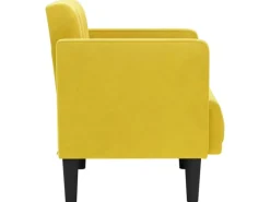 vidaXL Sessel mit Armlehnen Gelb 53 cm Samt 4100558