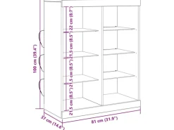 Online vidaXL Sideboard Eiche Handwerklich 41 x 37 x 100 cm Holzwerkstoff 863049 Artisan Eiche