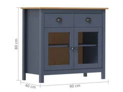 vidaXL Sideboard Hill 90x40x80 cm Massivholz Kiefer 288941