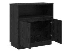 vidaXL Sideboard mit LED Schwarz Eichen-Optik 71 x 34,5 x 75 cm 869651