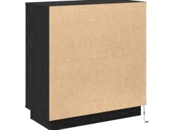 vidaXL Sideboard mit LED Schwarz Eichen-Optik 71 x 34,5 x 75 cm 869651