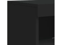 vidaXL Sideboard mit LED-Leuchten Schwarz 41x37x100 cm 836645