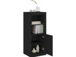 vidaXL Sideboard mit LED-Leuchten Schwarz 41x37x100 cm 836645