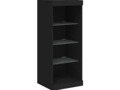 Outlet vidaXL Sideboard mit LED-Leuchten Schwarz 162x37x100 cm 3209171