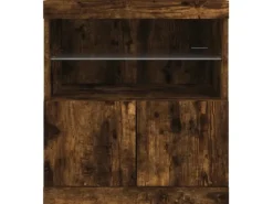 vidaXL Sideboard mit LED-Leuchten Räuchereiche 60x37x67 cm 836655