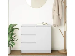 Online vidaXL Sideboard mit Schublade Weiß 71x35x65 cm Holzwerkstoff 861571