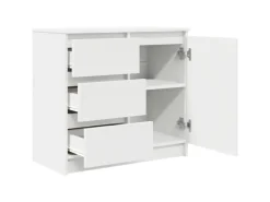 Online vidaXL Sideboard mit Schublade Weiß 71x35x65 cm Holzwerkstoff 861571